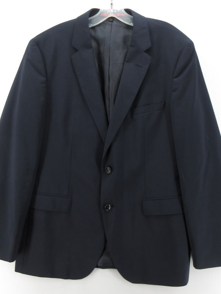 Hugo Boss Sport Coat 42 Navy Blazer Marlane Biella Virgin Wool Jacket
